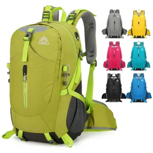 AZELA Large Capacity Outdoor Hiking Backpack Waterproof Sports Daypack With Rain Cover For Men Women Travel Climbing