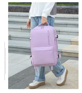 Large capacity casual backpack for women, ideal for travel, school, and laptop storage.