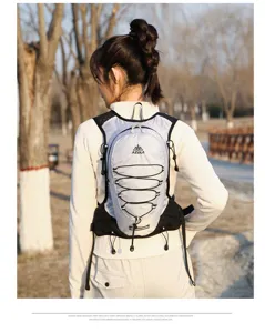 Lightweight breathable marathon trail running backpack for outdoor sports, hiking and cycling.