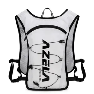 White running hydration backpack 10L for outdoor sports, marathon, cycling, and trail running.
