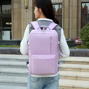 Women's large capacity travel laptop backpack casual daily business school bookbag
