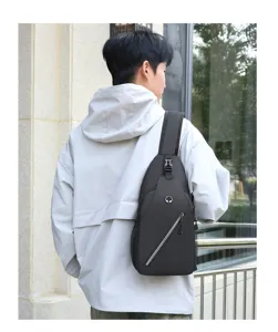 Men's stylish sling bag casual crossbody backpack for daily travel sports and outdoor use.