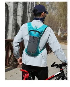 Outdoor cycling hydration backpack lightweight running hiking sports breathable shoulder bag blue