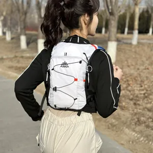 AZELA Outdoor Trinkrucksack Weste Leichter Atmungsaktiver Sportrucksack Zum Laufen Radfahren Wandern Marathon Tasche Mit Reflektorstreifen