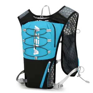 Blau schwarzer Outdoor Lauf Trinkrucksack Marathon Sport Weste leicht atmungsaktive Tasche