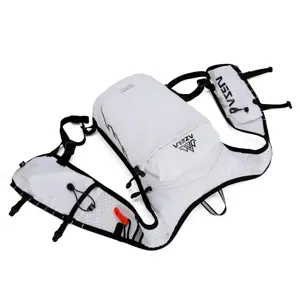 AZELA Laufrucksack Outdoor Sport Marathon Trinkweste atmungsaktiv leicht weiss 5L