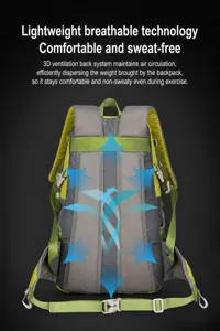 Lightweight breathable hiking backpack designed for outdoor sports and camping trips.