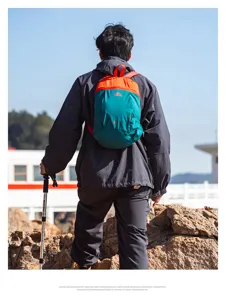 Lightweight outdoor hiking backpack, foldable camping sports rucksack with large capacity.