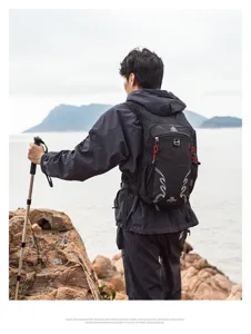 Sac a dos de randonnee noir 18L sac de sport en filet respirant pour homme en plein air