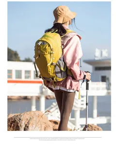 Large capacity outdoor hiking backpack for camping and sports travel, multi-functional.