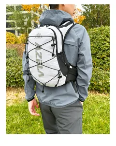 Azela outdoor cycling backpack, lightweight nylon hiking sports daypack with bungee cords.