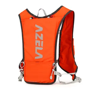 Leichte 5L Marathon Laufweste Trinkrucksack, orange atmungsaktiver Outdoor Rucksack.