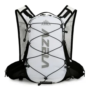 Lightweight white black cycling running backpack vest outdoor hiking water bag sports nylon