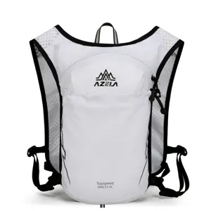 White 5L Lightweight Running Backpack Breathable Hydration Vest Outdoor Sports Marathon Bag