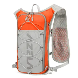 Oranger Trinkrucksack für Outdoor-Laufen, Radfahren und Wandern mit atmungsaktivem Mesh.