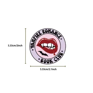 Adesivo estetico per club del libro romance vampiro con design di labbra rosse per telefono.