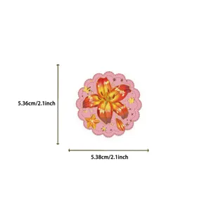 Gold foil lily journaling sticker, waterproof PET DIY decorative sticker with size 2.1 inch.