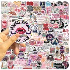 Waterproof aesthetic bookish sticker pack for laptop, journal, and guitar decoration.