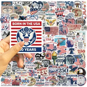 USA 250th anniversary waterproof sticker set, perfect for laptop, skateboard and phone case.