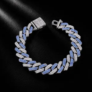Glänzendes Strass Kubanische Kette Haustierhalsband 13mm Legierung Kristall für Hund Katze.