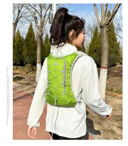 Lightweight hydration backpack for running, cycling and outdoor sports with breathable design.