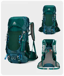 Grüner 35+5L Wanderrucksack Outdoor Wasserdicht Trekkingrucksack Sportrucksack für Damen