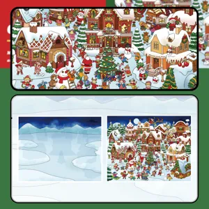 Christmas 3D DIY scene sticker book creative puzzle toy festive holiday decor kids gift
