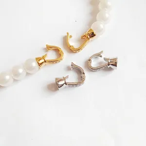 DIY metal stone-inlaid pearl necklace bracelet clasp jewelry accessories findings spare parts