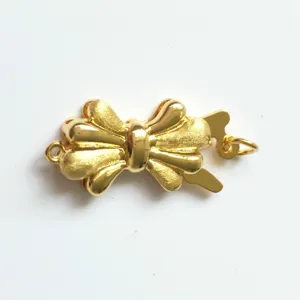 Goldene Schleife Halskette Armband Verschluss DIY Schmuck Zubehör Perlenverbinder Hauptansicht