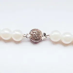 Pearl necklace clasp hollow metal clasp DIY jewelry connector accessory component detail