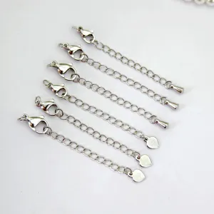 Stainless Steel Necklace Extension Chain Lobster Clasp Tail Chain DIY Jewelry Making Findings