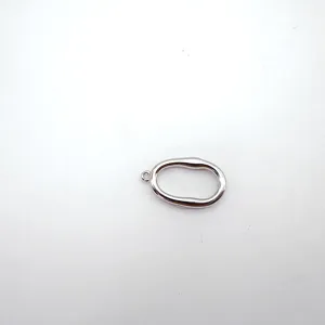 Pendente ovale irregolare in acciaio inox connettore per gioielli DIY bracciale collana.