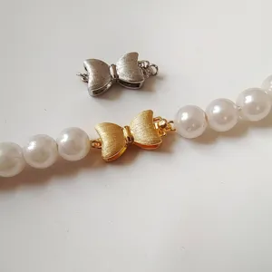 Metall Schleife Verschluss für Perlenkette Armband, elegante galvanisierte Schmuckteile.