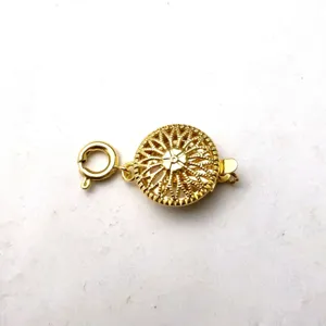 Vergulder hohler Sonnenblumen Schmuckverschluss DIY mehrlagige Halskette Armbandverbinder