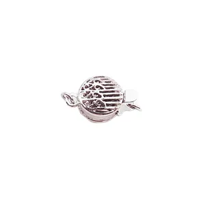 Copper Double-Sided Hollow Jewelry Clasp Platinum Plated Pearl Necklace Bracelet Connector DIY Findings