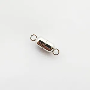 Stainless steel magnetic clasp for jewelry making, durable metal necklace bracelet connector