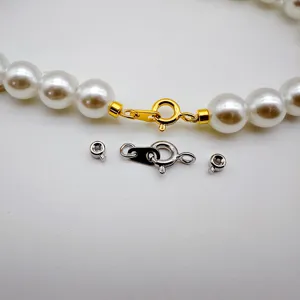 Copper Spring Clasp Lobster Clasp Positioning Beads Jewelry Findings For DIY Necklace Bracelet Making Accessories