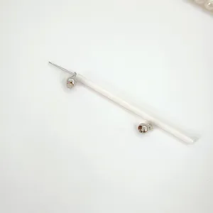 DIY magnetic jewelry clasp set with metal pin and white rod for custom pearl necklaces bracelets