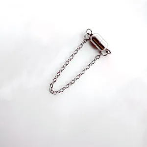 Stainless steel magnetic clasp with short chain for bracelet and necklace anti-drop security connector details