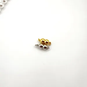 Metal peanut gourd magnetic clasp for pearl necklace and bracelet jewelry connection parts.