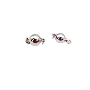 DIY round ball screw clasp for handmade pearl necklaces and bracelets jewelry making.