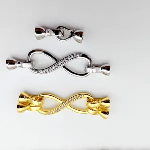 Mikro-eingefasste Zirkon Unendlichkeit Schmuckverschlüsse DIY Halskette Armband Verbinder