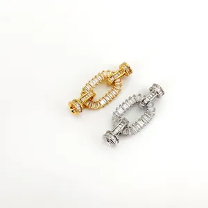 DIY baguette zirkoon halsketting sluiting metalen verbindingsgesp sieraden accessoire detail