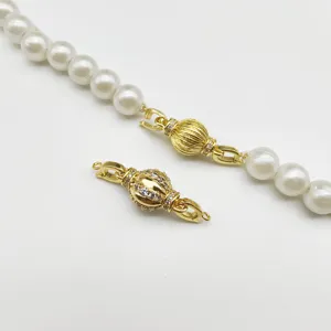 Gold plated lantern ball jewelry clasp universal connector for necklace bracelet jewelry DIY