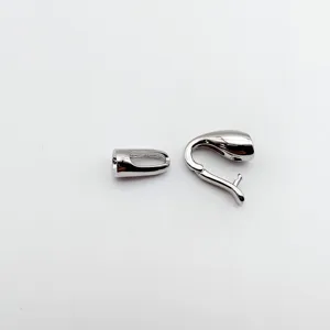Silver plated DIY jewelry bail clasps, pendant connector buckles for necklaces and bracelets.