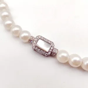 Fermoir Connecteur Collier Bracelet Cuivre Zirconia Nacre Simple Double Rang Accessoire Bijoux