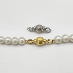 Gold-plated lantern ball universal clasp for pearl necklace bracelet jewelry making parts