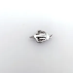 Camellia pearl necklace clasp rhinestone insert lock DIY jewelry finding accessory part