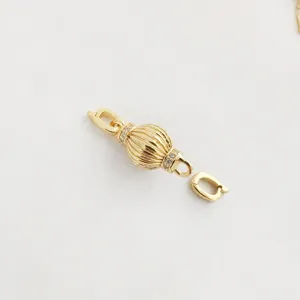 Gold plated lantern ball clasp jewelry connector DIY charm bracelet necklace finding component
