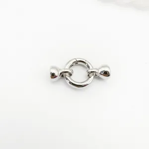 DIY Copper Round Snap Clasp Jewelry Findings For Pearl Necklace Bracelet Sweater Chain Accessories Gold Silver Tone